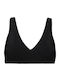 Triangle Bikini Top with Adjustable Straps Black