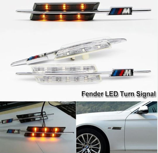 Tinted LED Flash BMW Series 3 E60 E87 E90 E91 E92 E39 Set of 2 Pieces