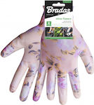 Bradas Nitrile Safety Gloves Garden Pink RWNF7