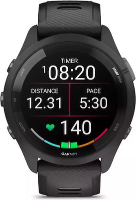 Garmin Waterproof Smartwatch with Heart Rate Monitor (Black/Powder Gray)