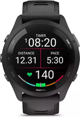 Garmin Forerunner 265 Smartwatch mit Pulsmesser (Black/Powder Gray)