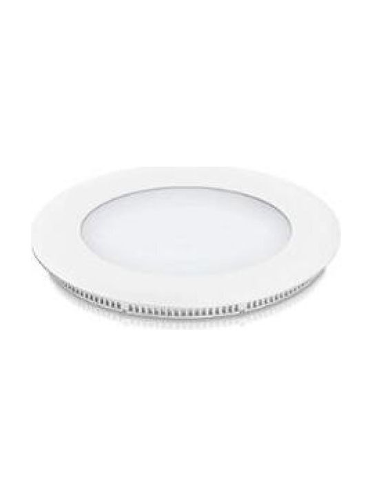 Fos me Round Metallic Recessed Spot with Integrated LED and Warm White Light White 12x12cm. 1pcs