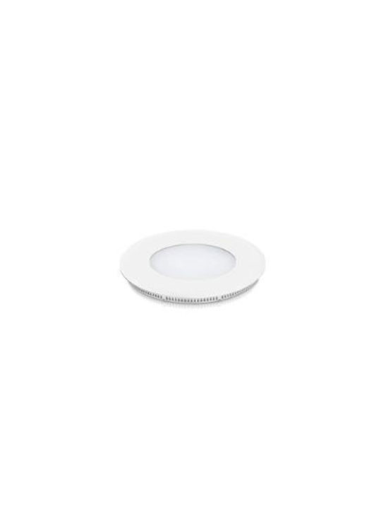 Fos me Round Metallic Recessed Spot with Integrated LED and Warm White Light White 8.5x8.5cm. 1pcs