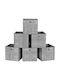 Songmics Fabric Storage Box with Lid Gray 30x30x30cm 6pcs