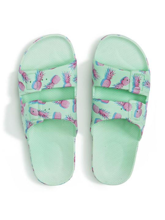 FREEDOM MOSES Children's Anatomical Slippers Pina Colada Mint Jr (Veraman)