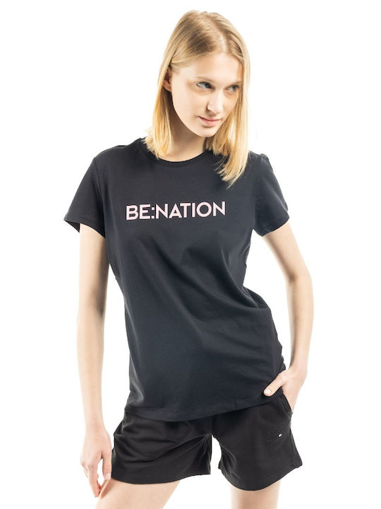 Be:Nation Women's Athletic T-shirt Black