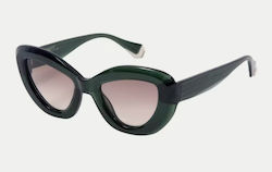 Gigi Barcelona Gigi Sunglasses Πράσινα with Acetate Frame & Pink Lens