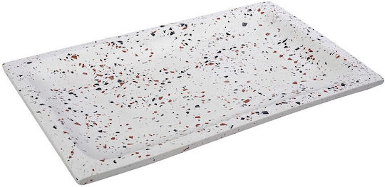 Espiel Rectangular Concrete Decorative Platter White 43x27x4cm