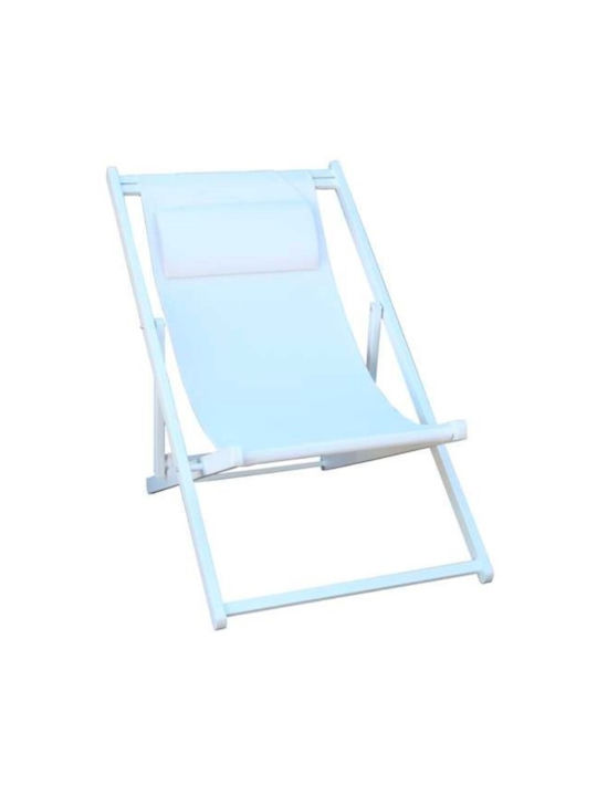 Deckchairs Aluminum with White Fabric 59x102x95cm