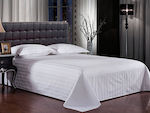 Γαρύφαλλο Hotel Sheet White Queen Size 240x290cm 100% Cotton 1pcs