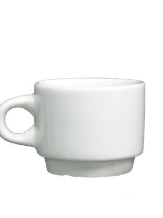 Lukanda Porcelain Tea Cup Set 70ml White 6pcs