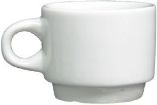 Lukanda Set of Cups Tea Porcelain White 70ml 6pcs