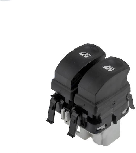 NTY Διακόπτης Παραθύρων Αυτοκινήτου για Renault Clio / Symbol / Modus / Twingo Μαύρο