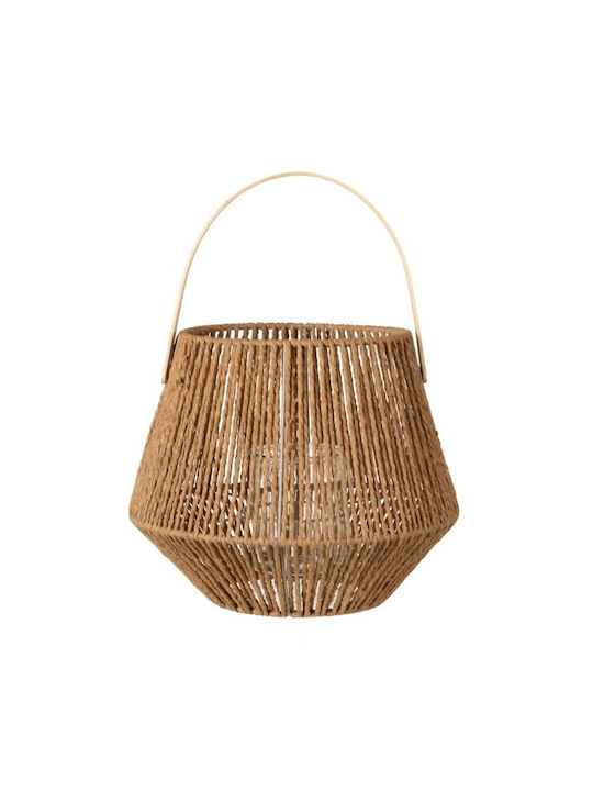 BigBuy Wicker Lantern Brown 33x33x27cm