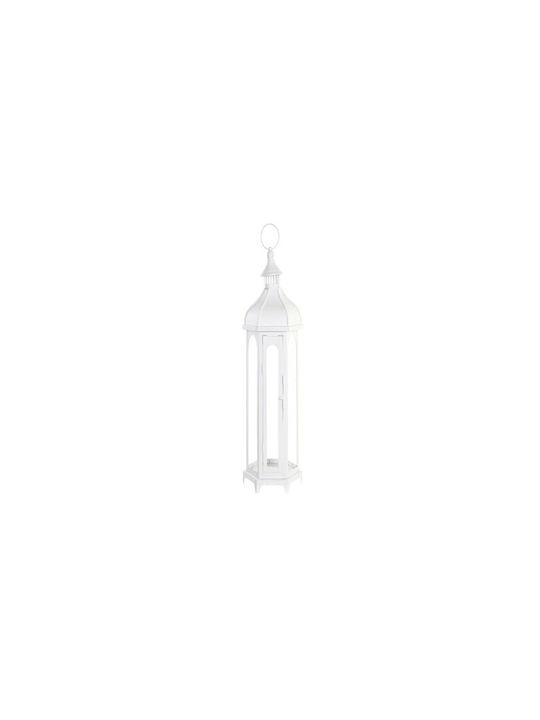 DKD Home Decor Metallic Lantern White 20x17x55cm