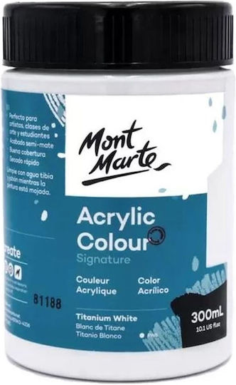 Mont Marte Set Culori Acrilice Pictură Titanium White 300ml 1buc