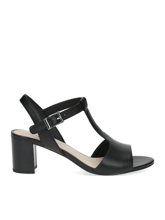 Caprice Leder Sandalen Schwarz
