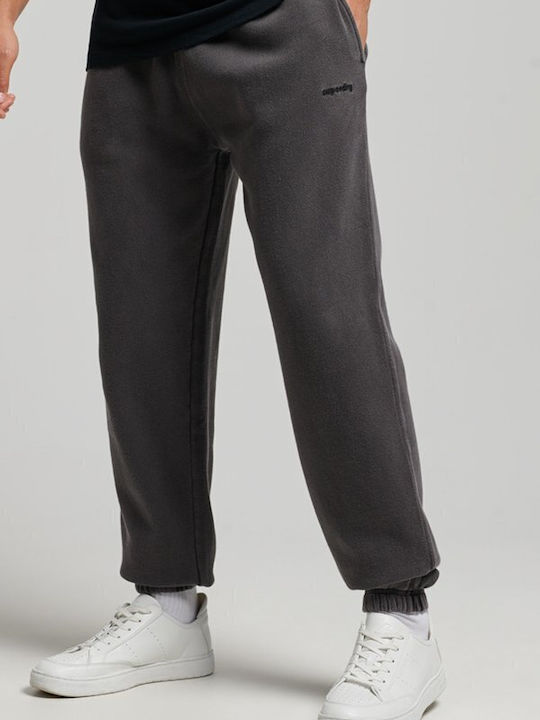 Superdry Παντελόνι Φόρμας με Λάστιχο Fleece Μαύρο