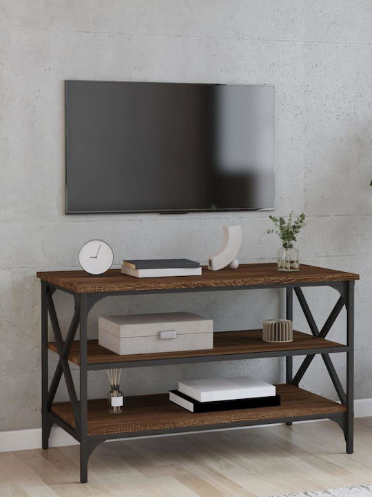 Particle Board TV Furniture Brown Oak L80xW40xH...