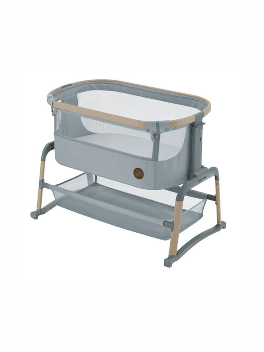 Maxi-Cosi Cradle Iora Air with Mattress, Side Opening, and Wheels Beyond Grey