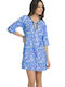 Ble Resort Collection βαμβακερό σχέδιο σχέδιο 3/4 Blue