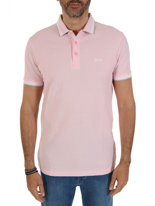 Hugo Boss Ανδρικό T-shirt Polo Ροζ