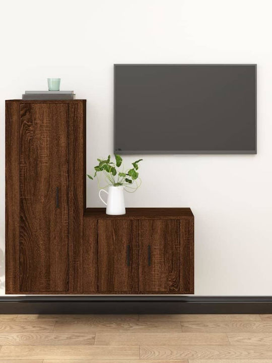 Living Room TV Unit Brown Oak L57xW34.5cm