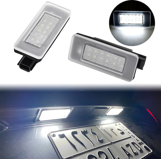Cautex Φώτα Πινακίδας Led 12V για Renault Scenic Dacia Duster 2010 2τμχ