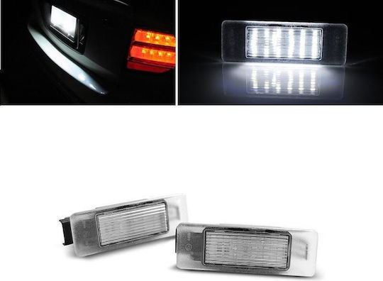 Cautex Φώτα Πινακίδας Led 12V για Citroen C2 / C3 / C4 / C5 / C6 2τμχ