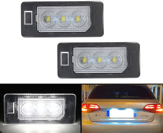 Cautex Lumini pentru plăcuțele de înmatriculare Lumini LED 12V pentru Audi A4 / A5 / Q5 / Magazin online Skoda Yeti / Fabia / Superb Volkswagen Passat 2buc