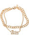 Urban Classics Gold Plated Anklet Aries Made of Stainless Steel 22cm