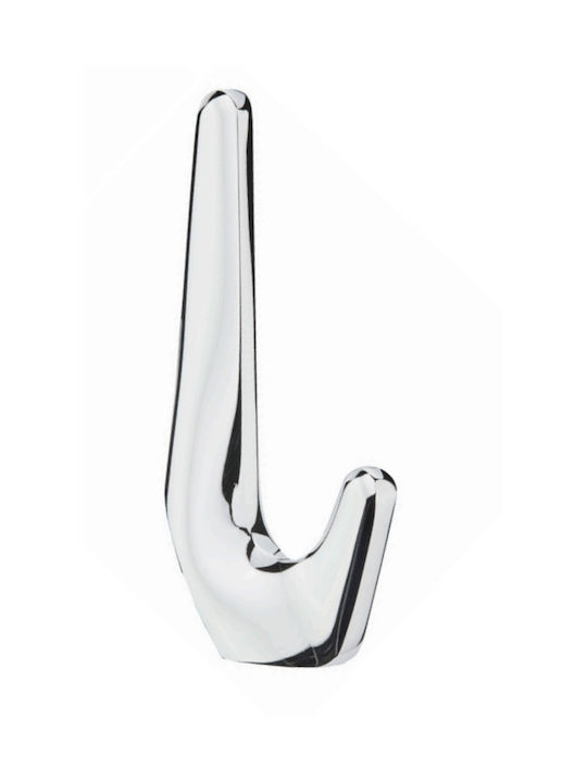 Viobrass Wall Hanger Metal Silver 2.3x11.3cm