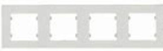 Geyer Switch Frame 4 Positions Horizontal Installation in Silver Color 704050G