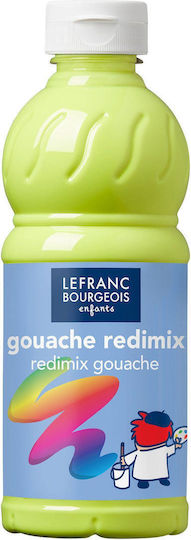 Lefranc Bourgeois Redimix Gouache Tempera Paints 19/163 Fluo Yellow in Bottle 500ml 1pcs