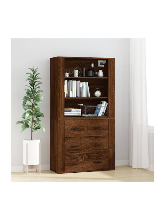 Office Storage Chipboard Closet Oak L80xW33xH70cm