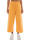 Women's Fabric Trousers in Wide Line Orange