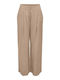 Only Women's Fabric Trousers in Loose Fit Beige