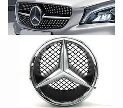 Mask badge Mercedes Benz C-Class W204 2008-2014 Round Chrome Φ18cm 1 piece