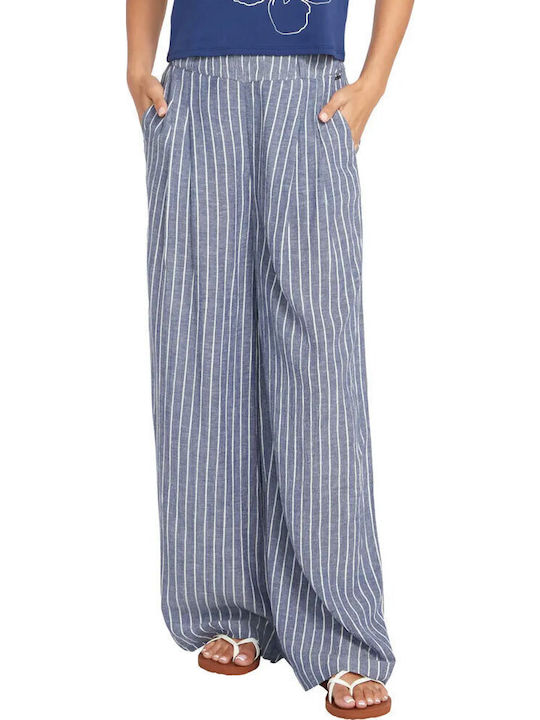 Coco Ho Women's Fabric Trousers with Elastic Navy Blue