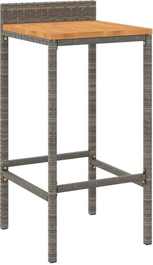 Hölzernes Gartenhocker Grau 4Stücke 40x44x86cm