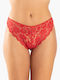 A.A UNDERWEAR Women's Brazil with Lace Red