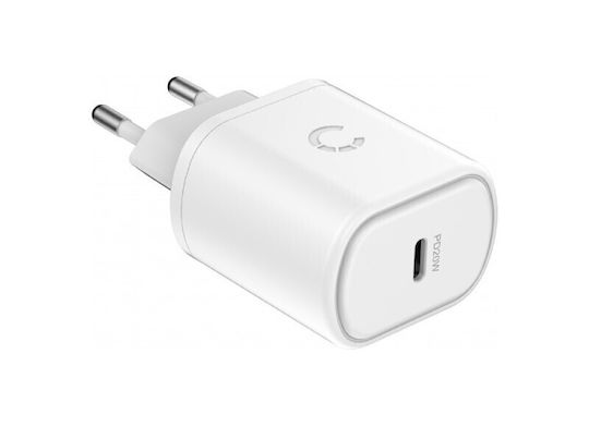 Cygnett Φορτιστής Χωρίς Καλώδιο με Θύρα USB-C 20W Λευκός (CY3624PDWCH)