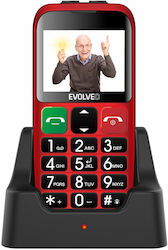 Evolveo Easyphone EB Dual SIM Mobile Phone with Big Buttons Red