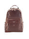 Aeronautica Militare Men's Leather Backpack Brown