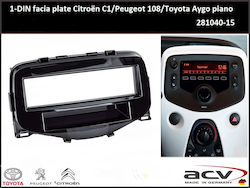 Ice DIN Fascia Panels 2 Din for Citroen C1 Peugeot 108 Toyota Aygo