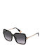 Furla Women's Sunglasses with Black Frame and Gray Gradient Lens SFU626 0D80