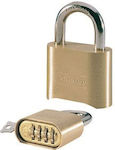 Master Lock Steel Padlock Brass Combination 1pcs