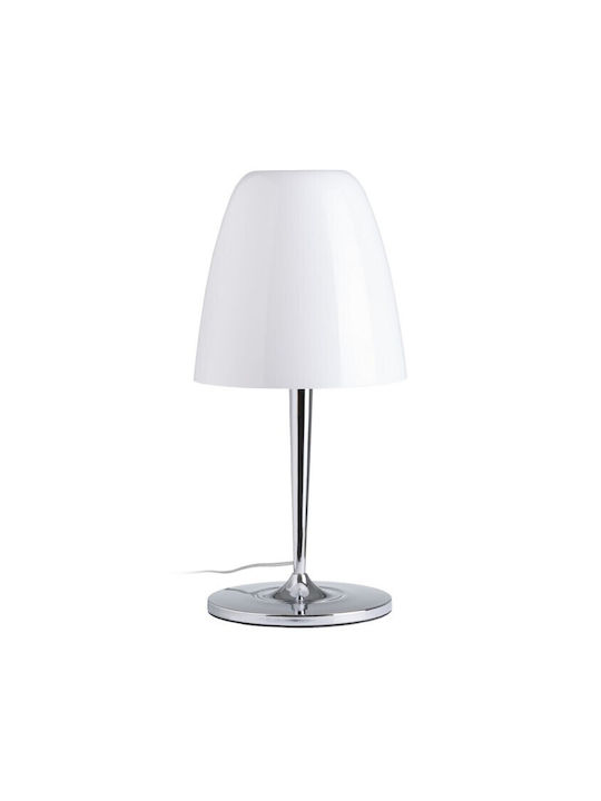 BigBuy Crystal Table Lamp for Socket E27 with White Shade S8801875