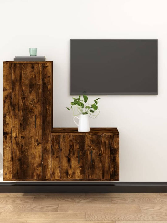 Living Room TV Unit Smoky Oak L57xW34.5xH40cm