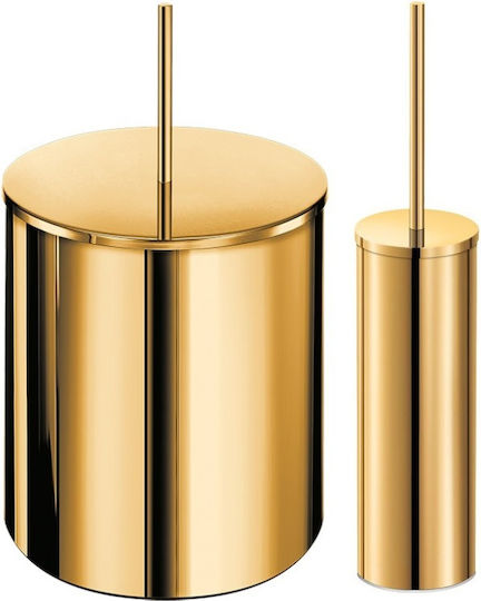 Sanco Inox Badezimmer Mülleimer 5Es Gold